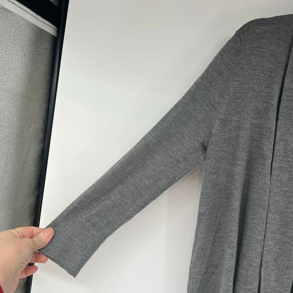 Michael Kors Italian Cashmer Silk Cardigan Sweater Women's M Gray - Picture 3 of 7